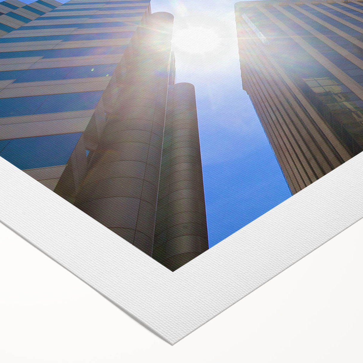 Art deco poster featuring a stylized Perth skyline in pastel colors on rolled canvas, suitable for dining room decor.