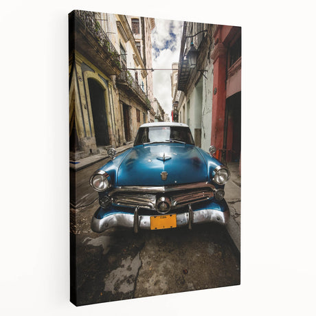 Caribbean beach scene on stretched canvas with vibrant blue and turquoise tones, ideal for kitchen wall art.