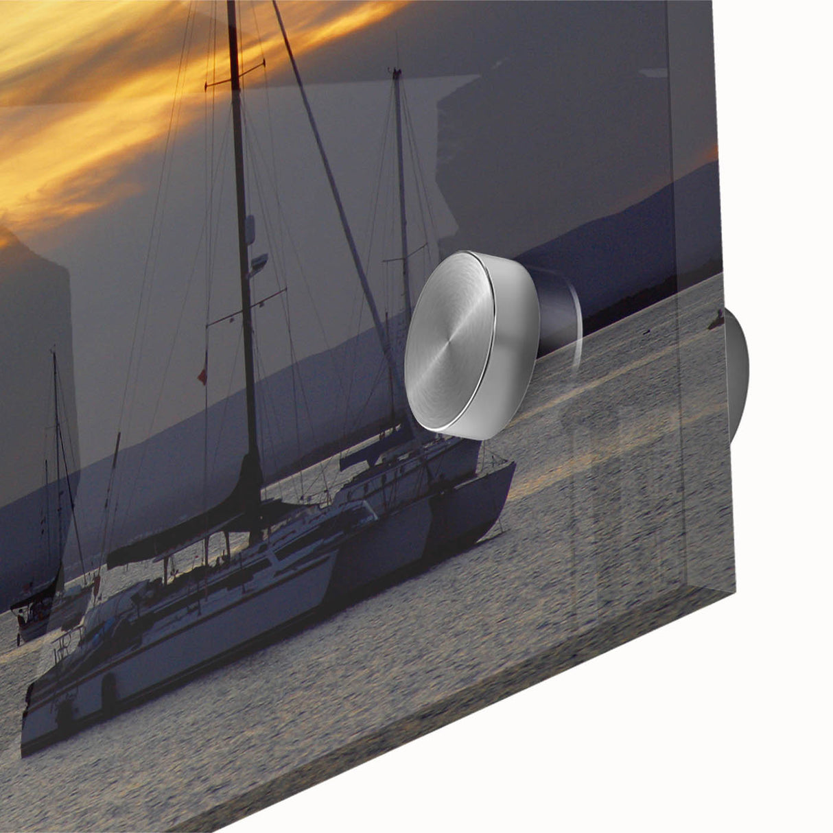 Large abstract wall art depicting the Baja California scenery in mid-century modernist style, printed on acrylic glass.