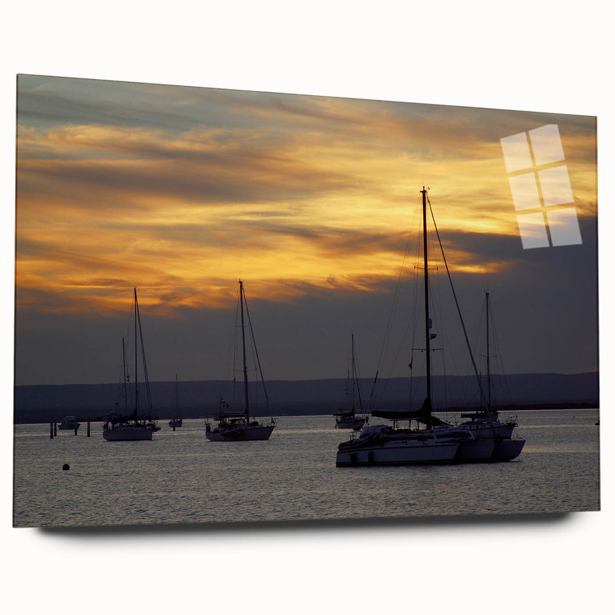 Large abstract wall art depicting the Baja California scenery in muted earth tones on acrylic glass.