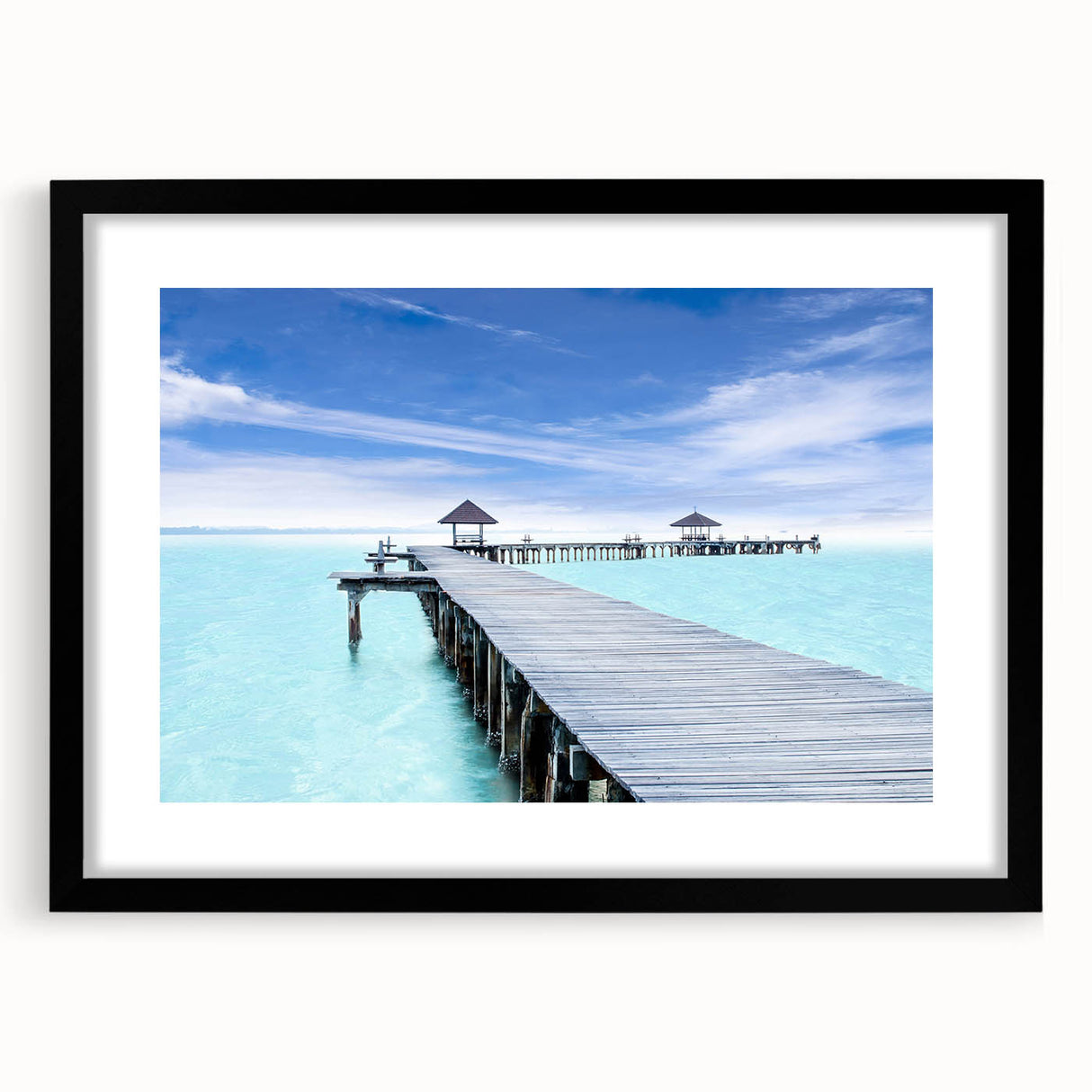 Extra large framed canvas featuring abstract art prints of Cancun scenery in vibrant, colorful hues.
