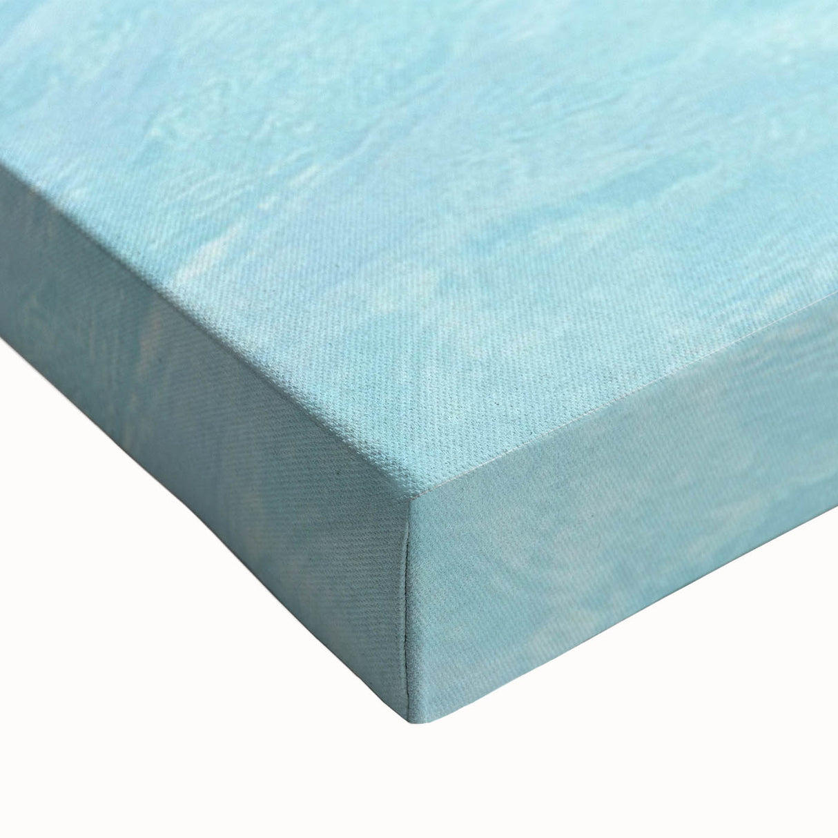 Large art featuring a black and white landscape painting of Cancun on stretched canvas, suitable for bedroom wall decor.