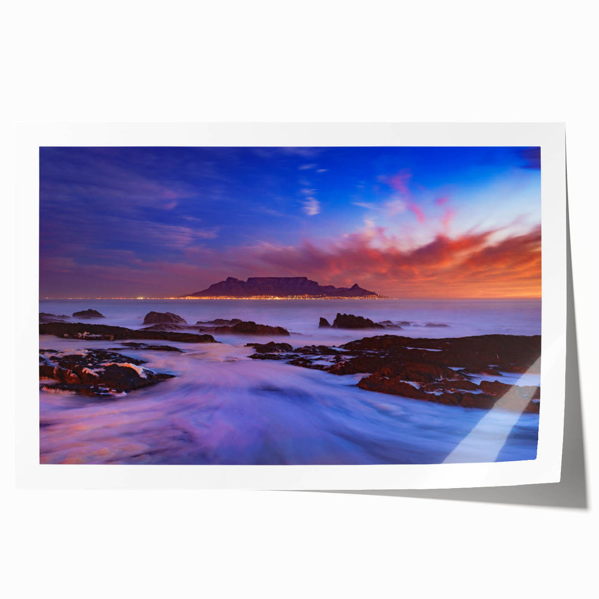 Extra large rolled print of a South African landscape in muted earth tones, ideal for dining room wall art.