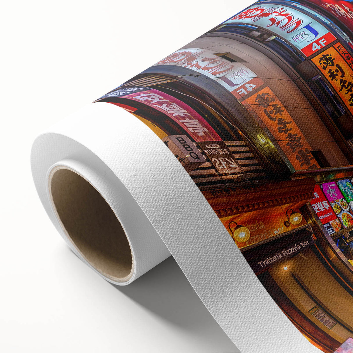 Art Deco poster of Tokyo skyline in pastel shades on rolled canvas, ideal for nursery wall art.