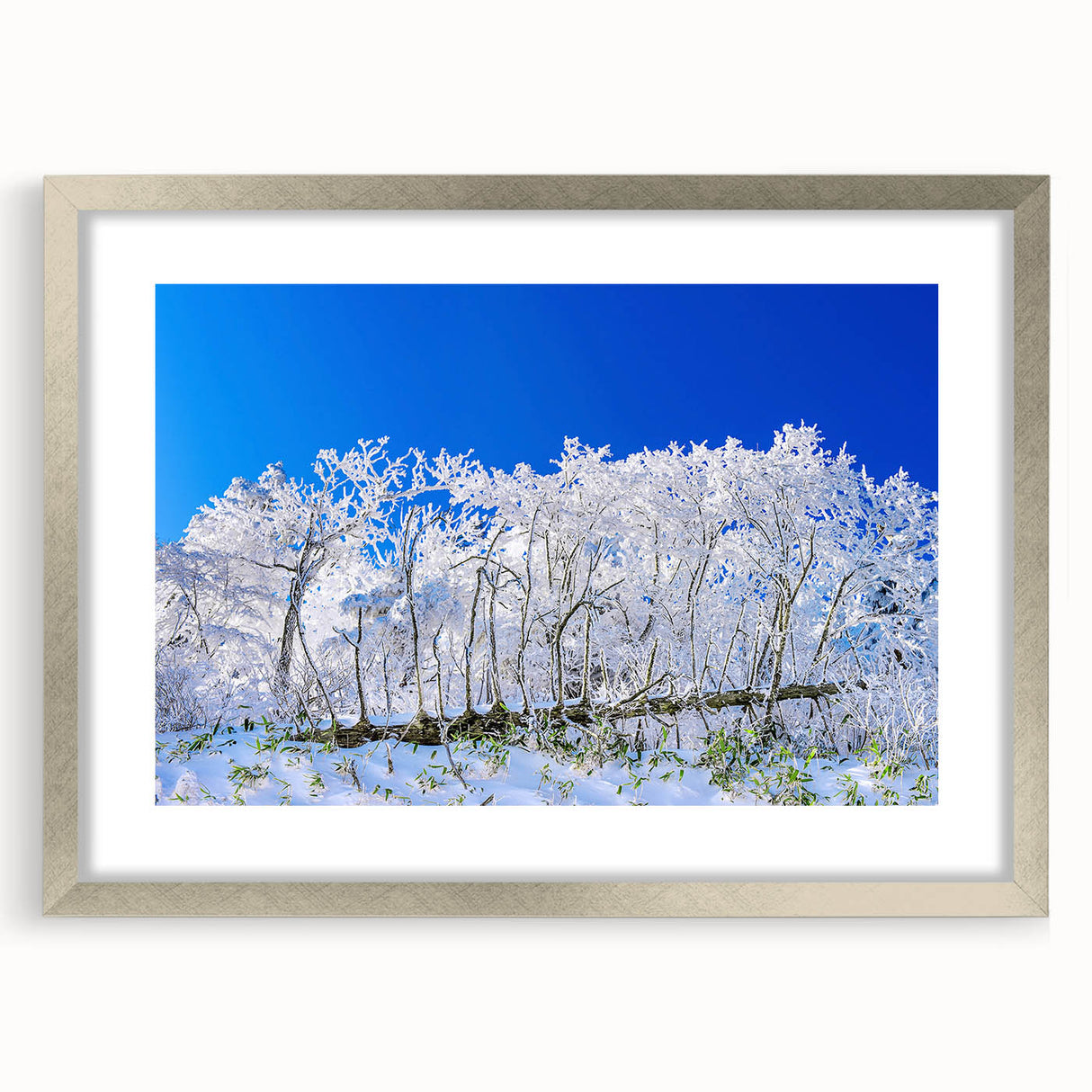 Textured abstract art print of a Korean landscape in muted earth tones on a framed canvas, ideal for bedroom art.