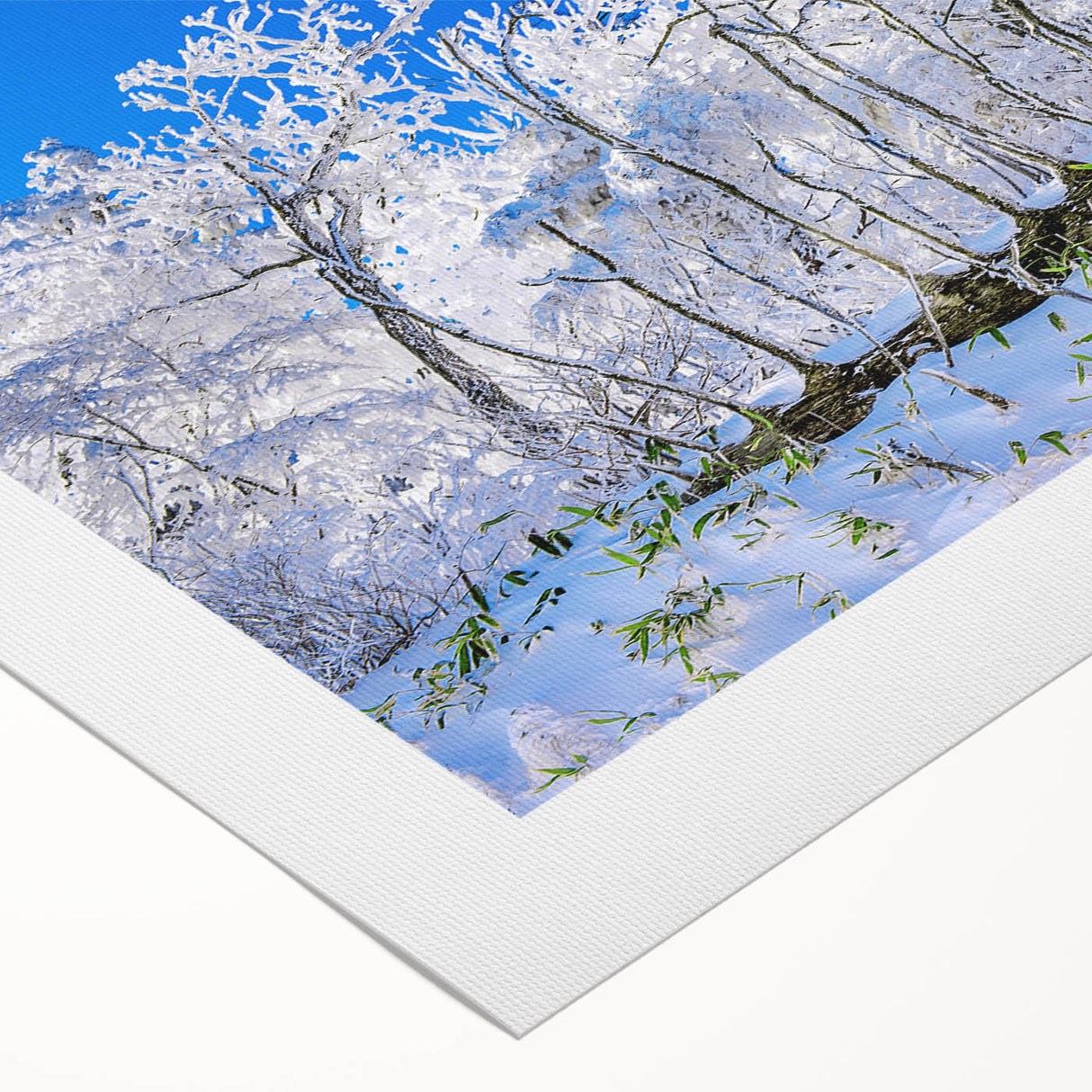 Art deco poster featuring a serene Korean landscape in pastel shades on rolled canvas, ideal for dining room decor.