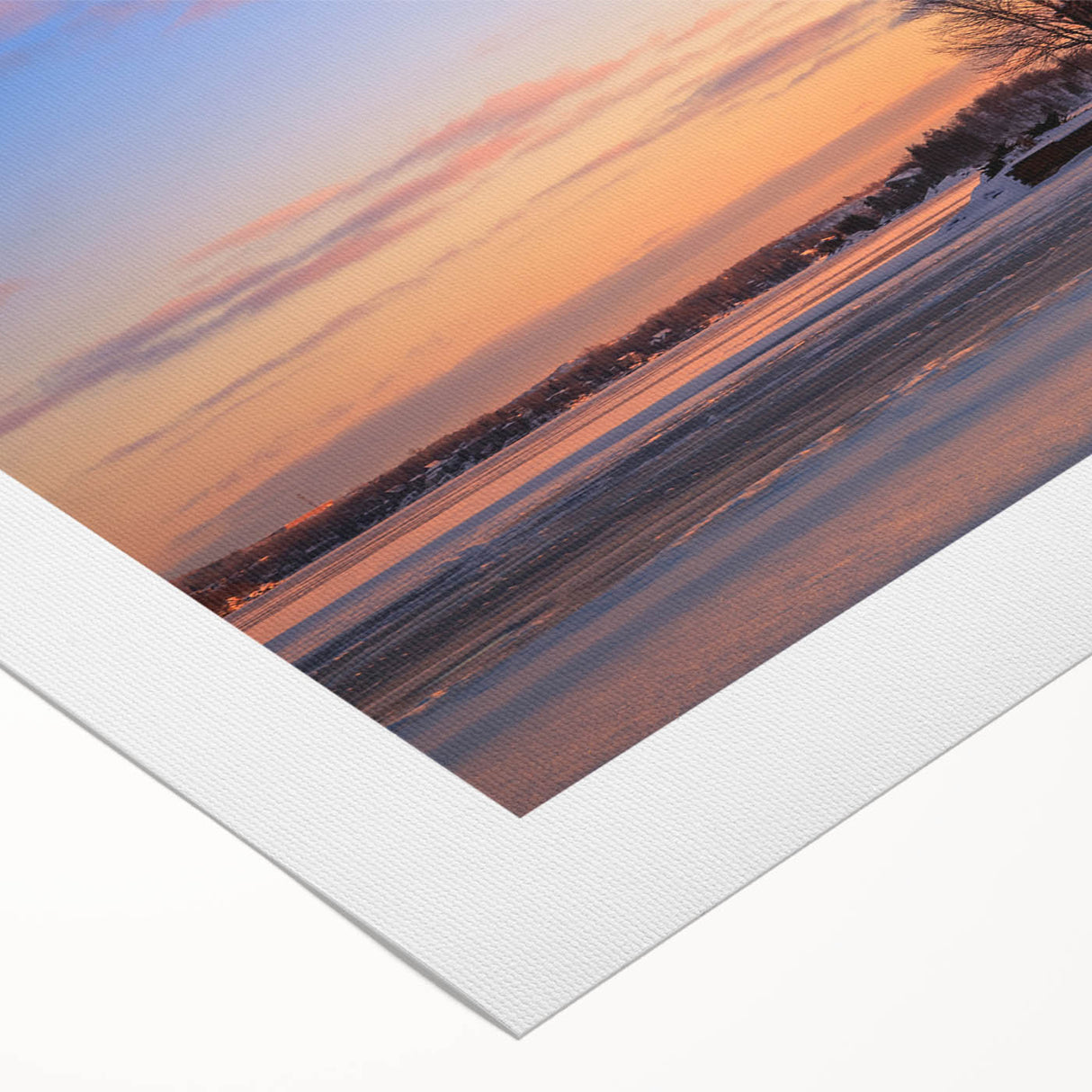 Art deco poster featuring Ontario, Canada scenery in muted earth tones on rolled canvas, suitable for dining room wall art.