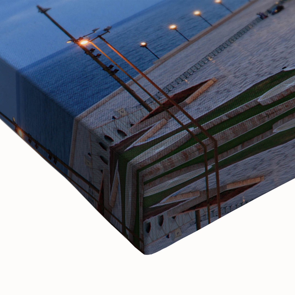 Large art of a Moroccan landscape in black and white on stretched canvas, ideal for bedroom wall decor.