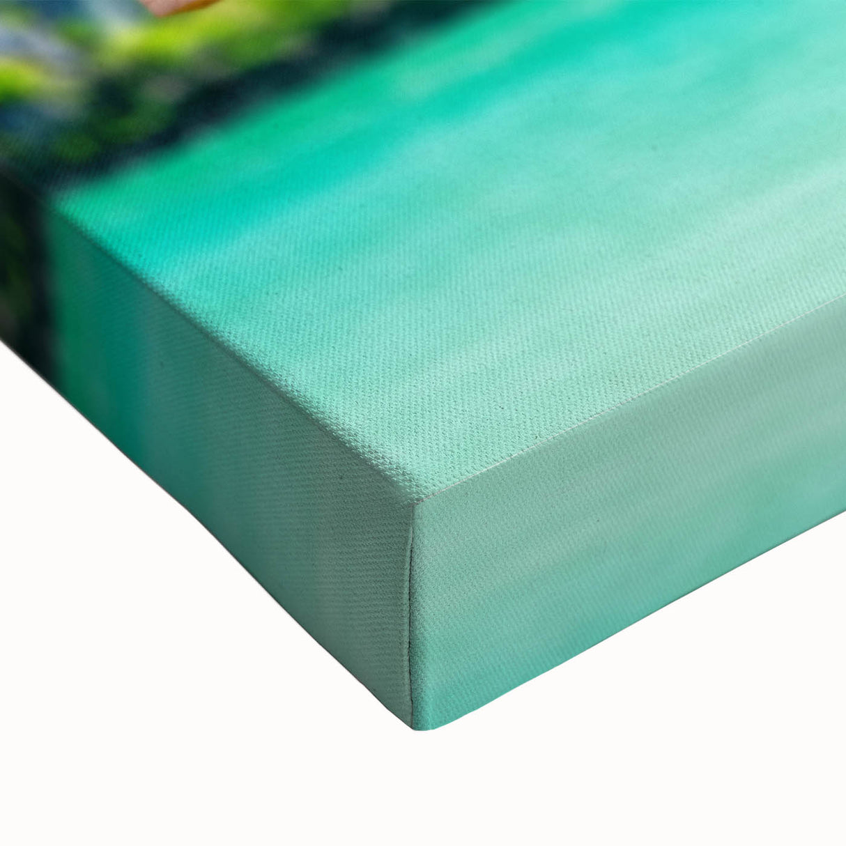 Large black and white landscape art painting of Seychelles on stretched canvas, suitable for bedroom decor.