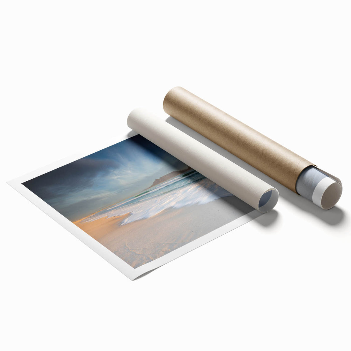 Extra large rolled print of a South African landscape with vibrant floral elements, ideal for classy bathroom wall art.