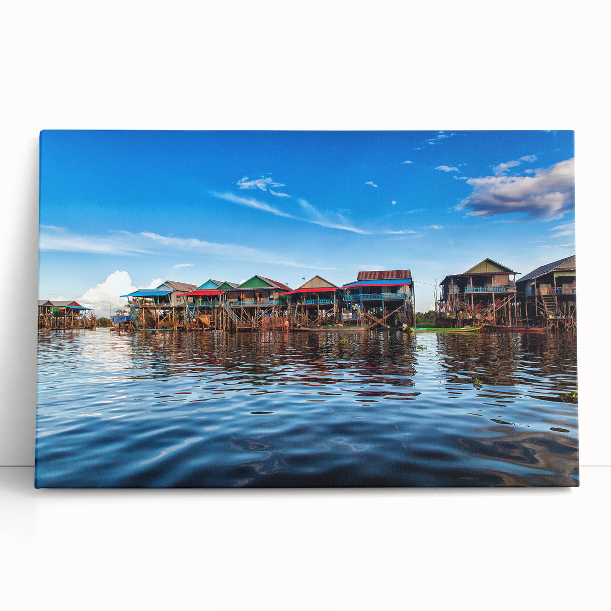 Black and white photograph on canvas of Angkor Wat, featuring large tree roots, ideal for kitchen wall art.