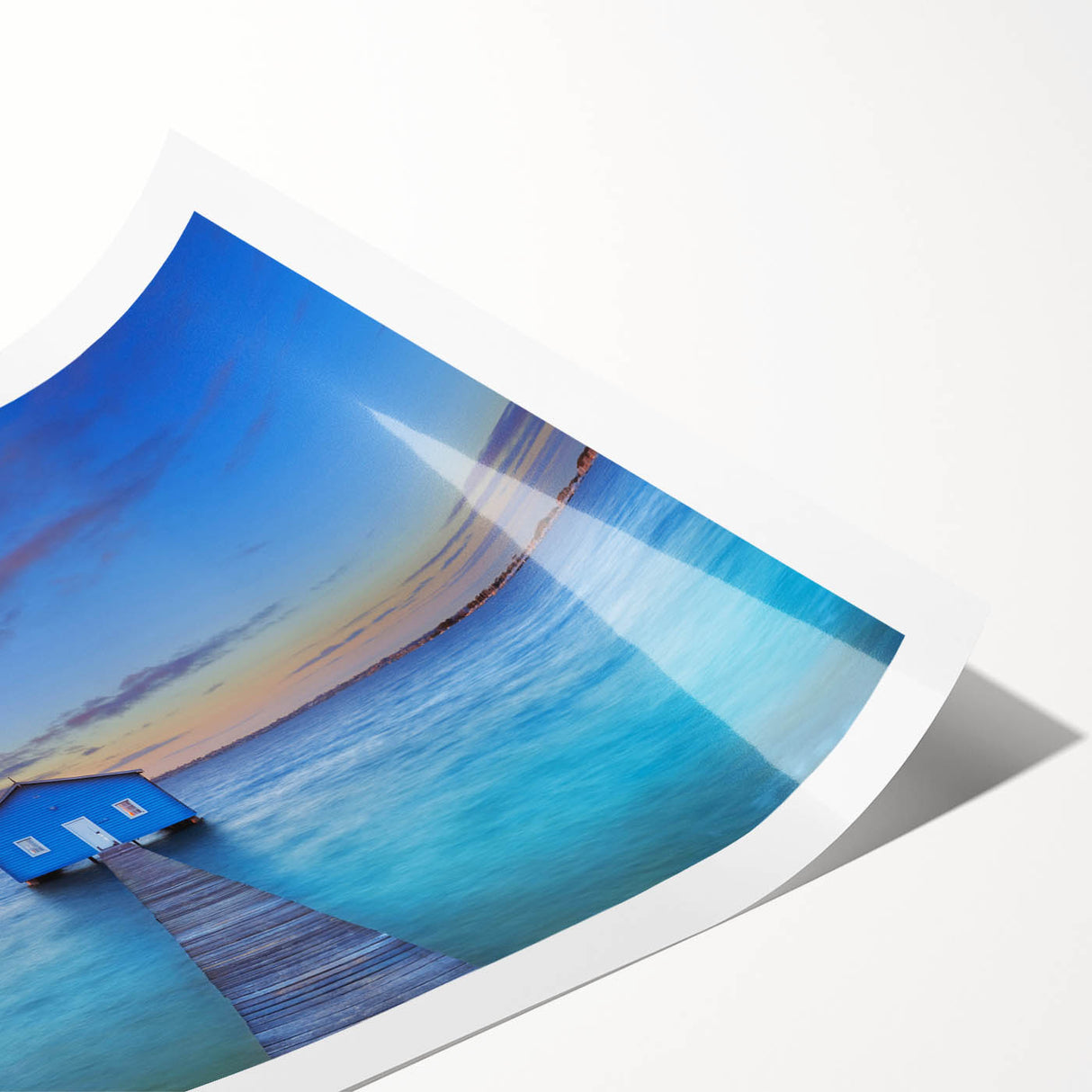 Extra large wall art featuring line art flowers in soft pastel shades on a rolled print.