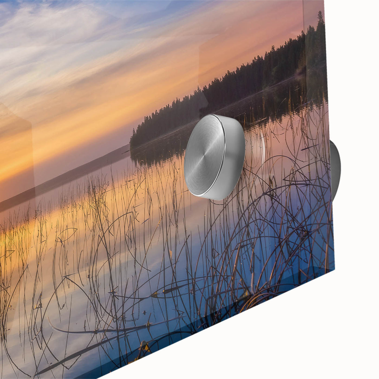 Large abstract wall art of Saskatchewan scenery in muted earth tones on acrylic glass, suitable for dining room art.