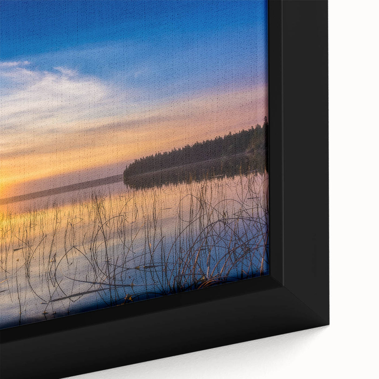 Extra large framed canvas featuring a textured depiction of Saskatchewan scenery in black with colorful art accents.
