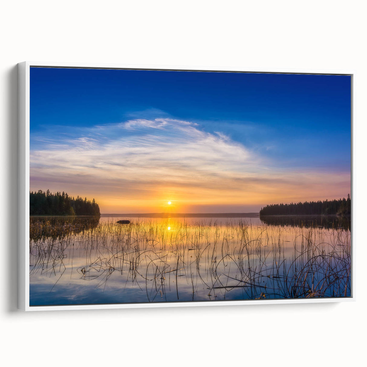 Vintage poster art of a Saskatchewan scenery on a framed canvas, featuring a palette of muted earth tones.