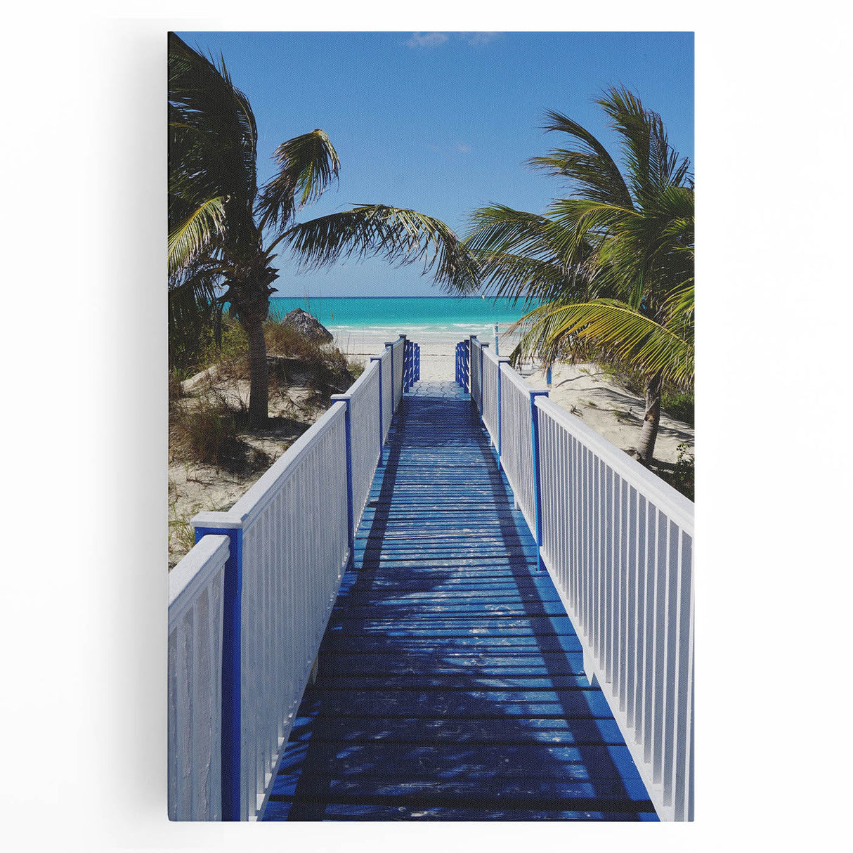 Black and white photograph of Caribbean Martinique scenery on large stretched canvas, suitable for kitchen wall art.