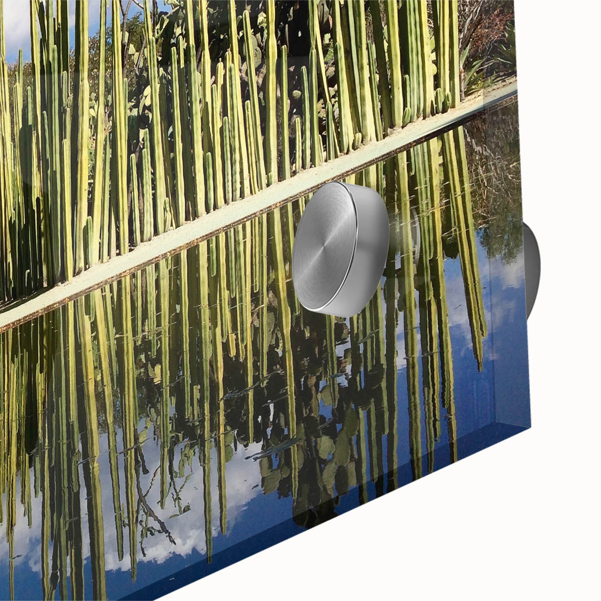 Large abstract wall art featuring Oaxaca scenery in mid-century modernist style on acrylic glass, ideal for dining room art.