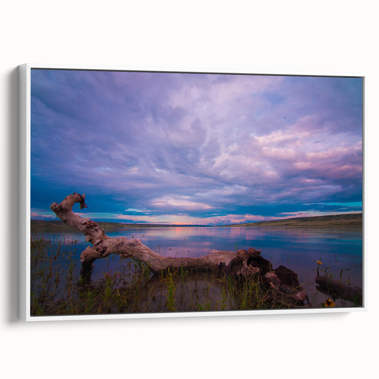 Vintage poster art of Saskatchewan scenery on framed canvas, featuring colorful art in extra large size.