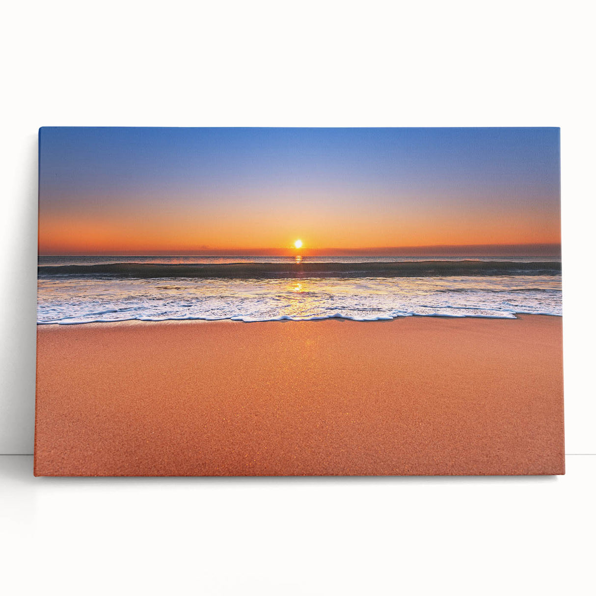 Black and white photo of a Barbados beach scene on stretched canvas, suitable for kitchen wall art.