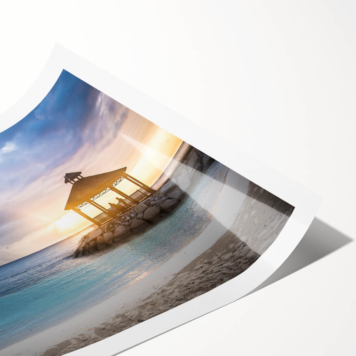 Extra large wall art featuring line art flowers in pastel shades on a rolled print, suitable for large living room decor.