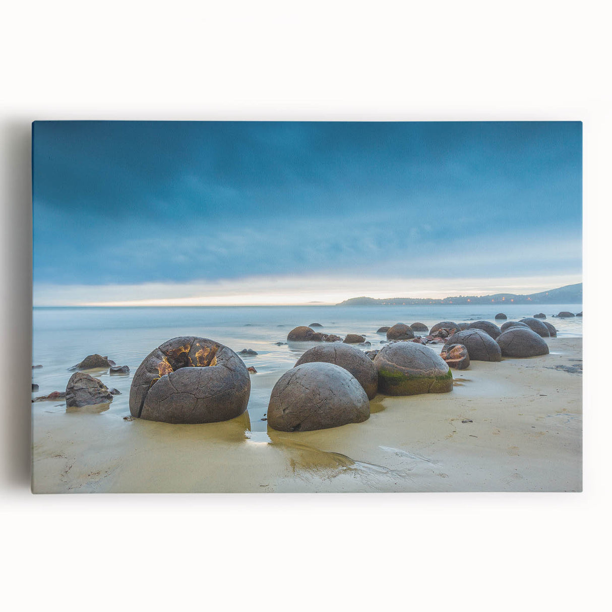 Black and white photography of Otago, New Zealand on large stretched canvas, ideal for kitchen wall art.