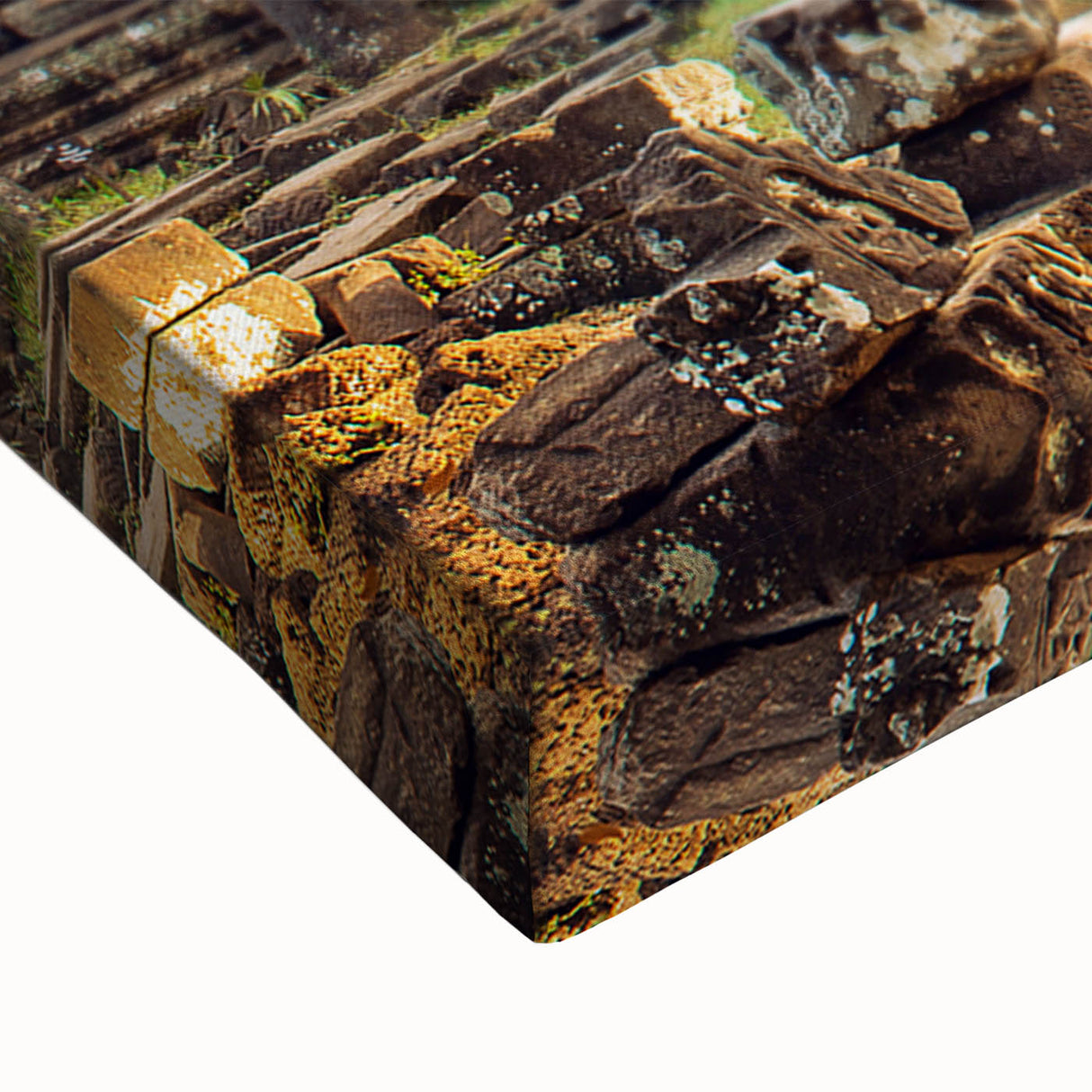 Black and white landscape art painting of Angkor Wat on stretched canvas, ideal for bedroom wall decor.