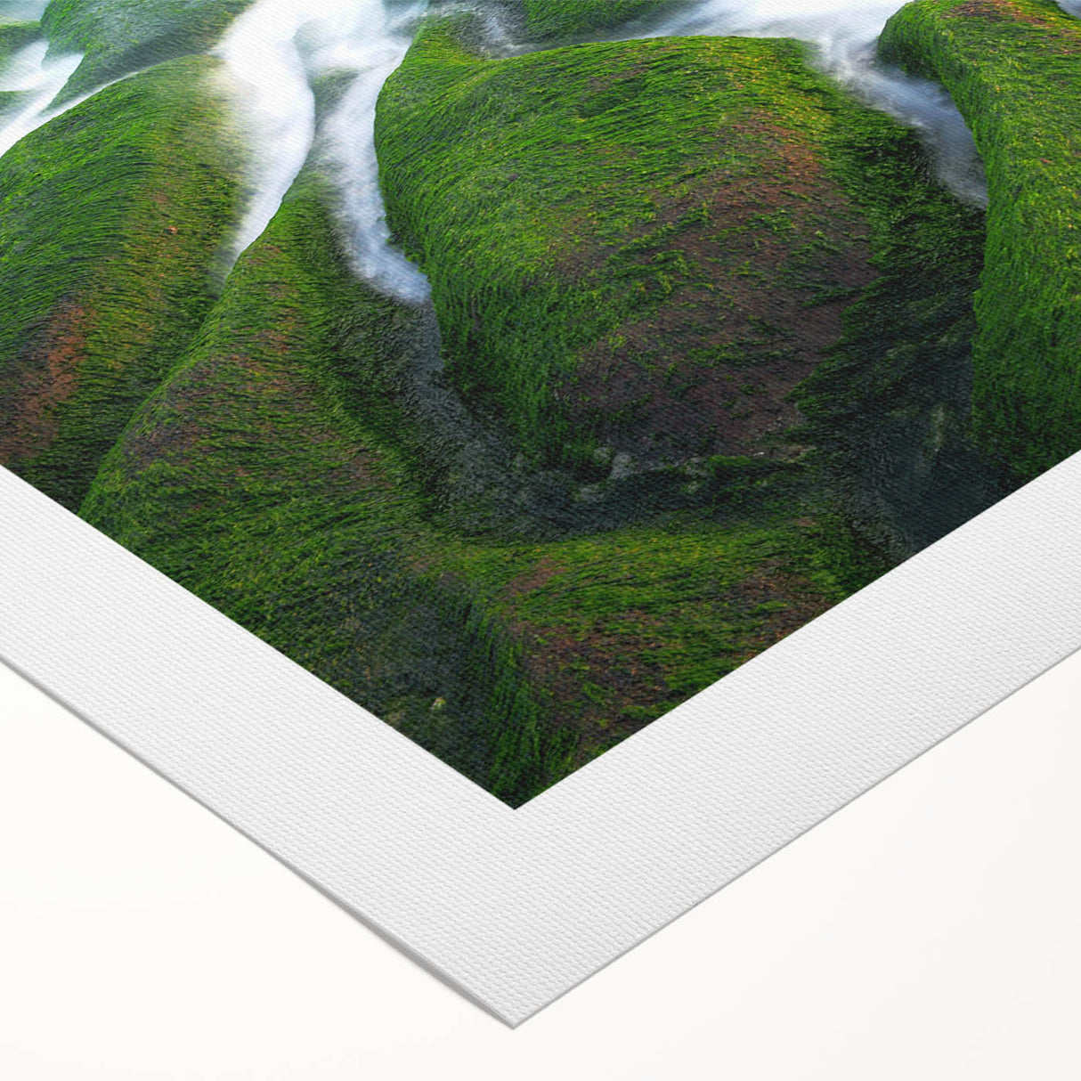 Art deco poster of Taiwan scenery with muted earth tones on rolled canvas, suitable for dining room decor.