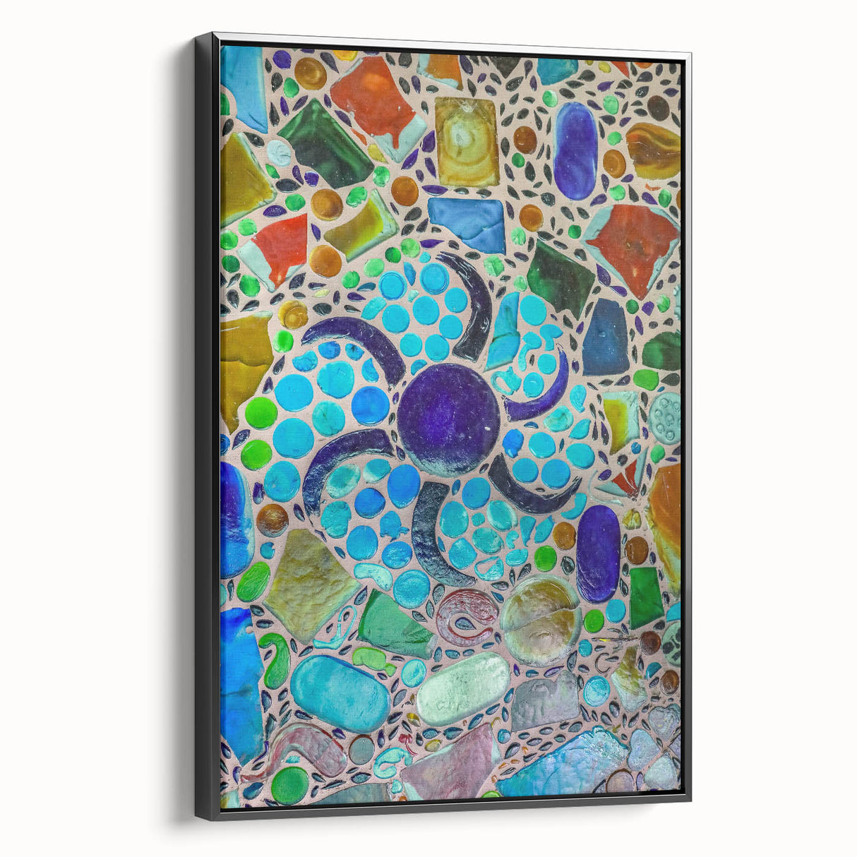 Black and white framed canvas of Cabo San Lucas landscape, ideal for bedroom wall art in a vintage poster style.