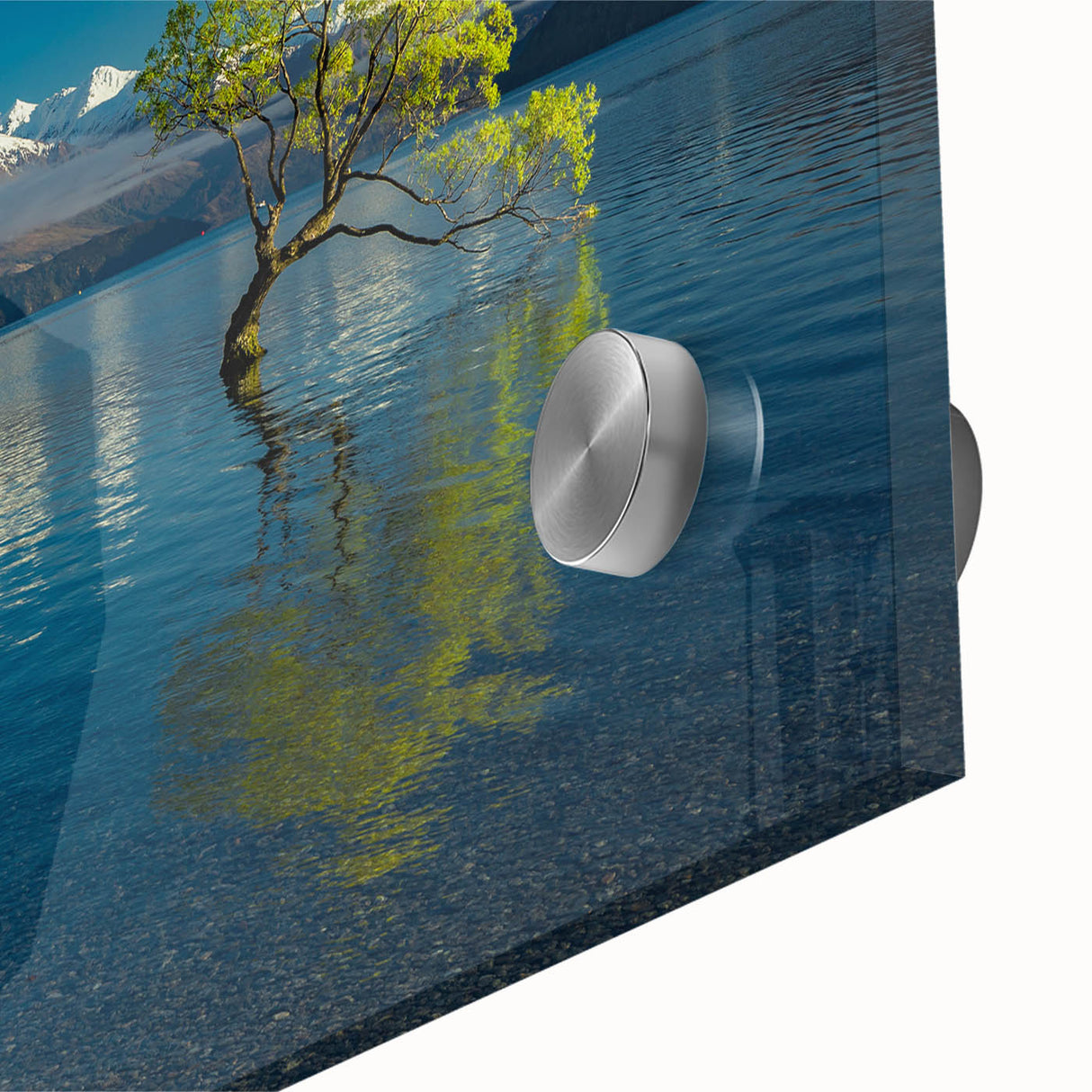 Large abstract wall art of Otago, New Zealand, in muted earth tones on acrylic glass, ideal for dining room ambiance.