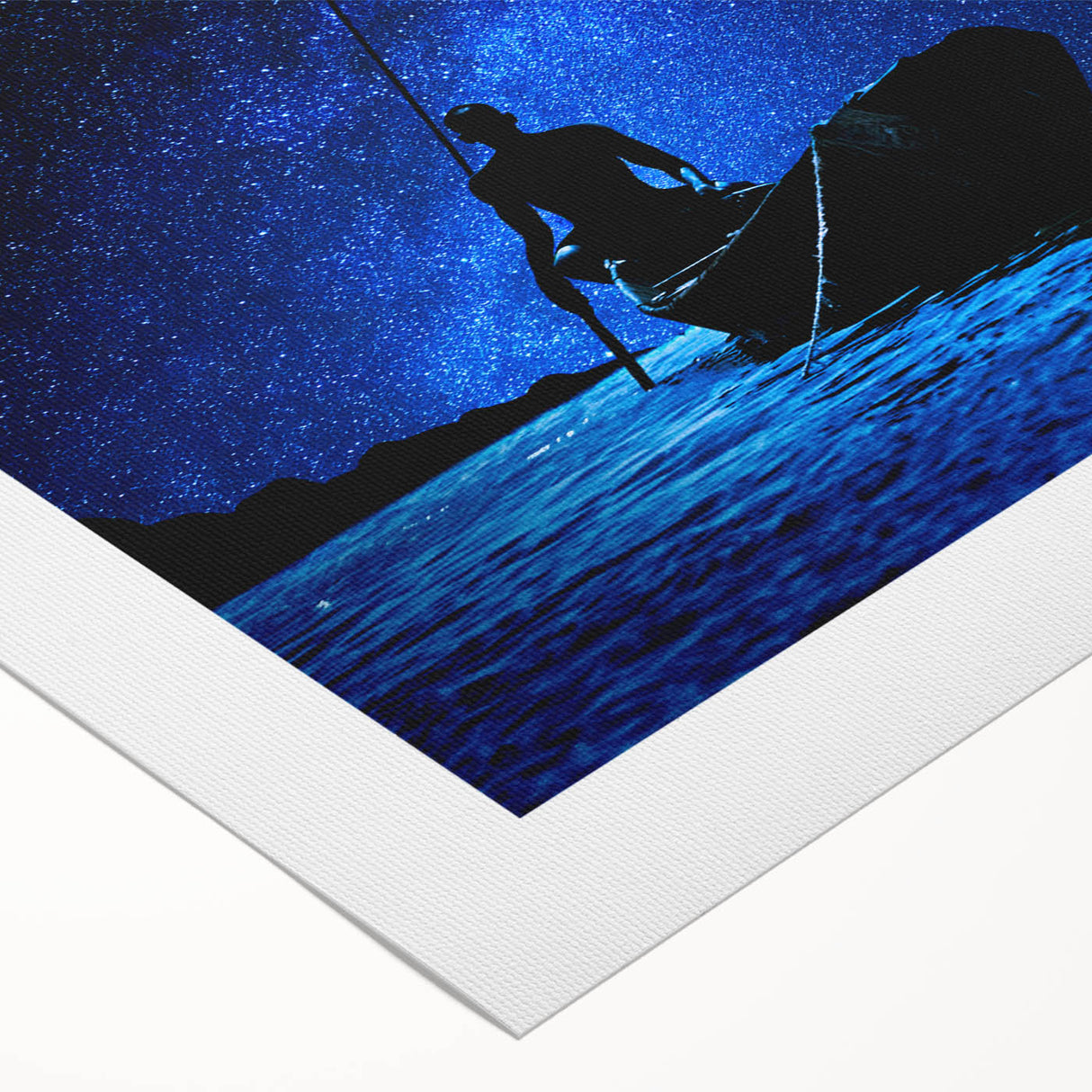 Art deco poster featuring a stylized African scenery in earth tones on rolled canvas, ideal for dining room decor.