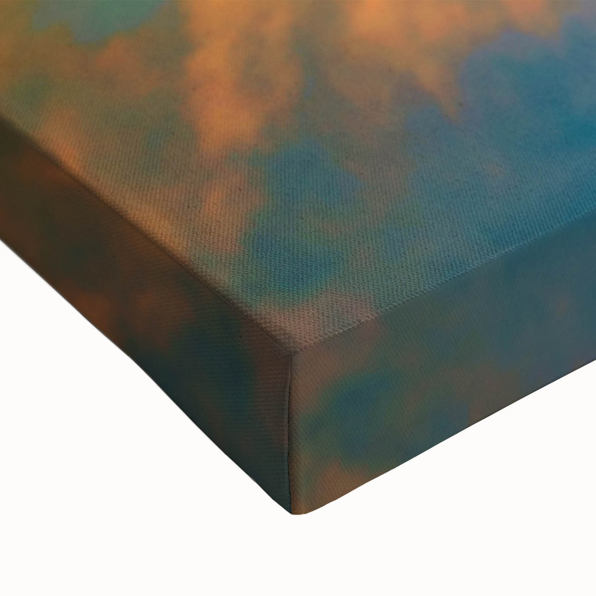 Large art of a black and white landscape painting on stretched canvas, depicting a serene Bangladesh scenery.