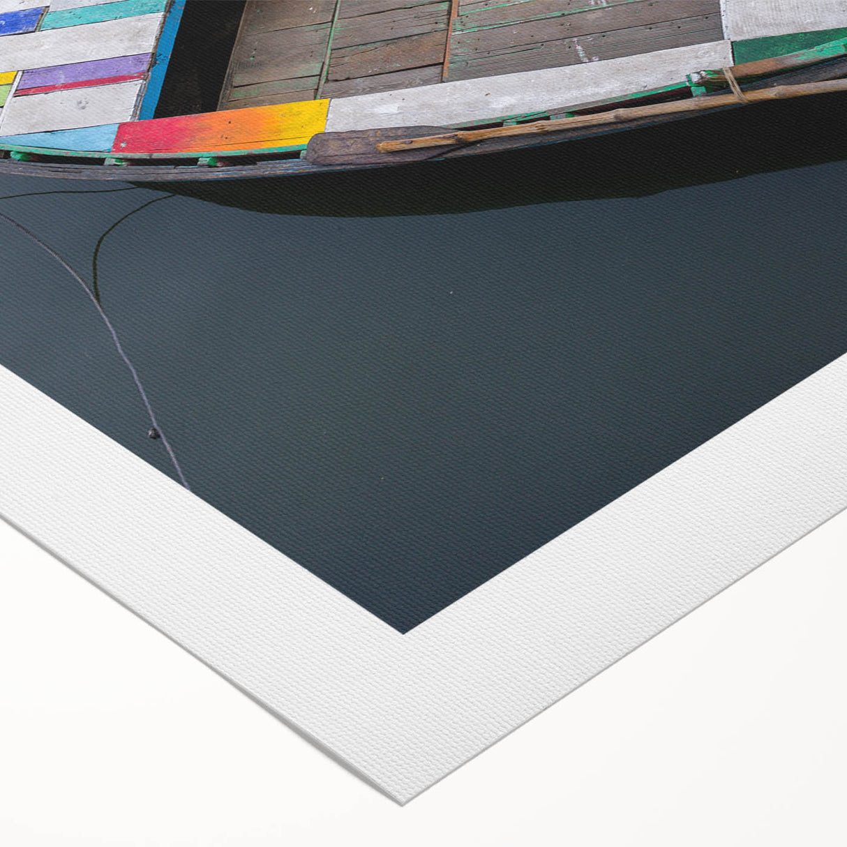 Art deco poster of an Indian landscape in muted earth tones on rolled canvas, suitable for dining room decor.