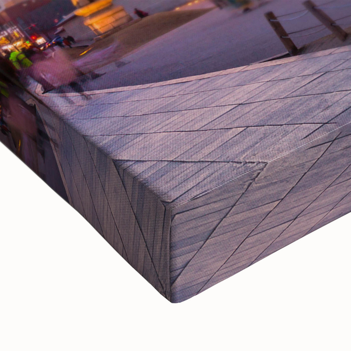 Large art depicting a black and white Korean landscape on stretched canvas, ideal for bedroom wall decor.