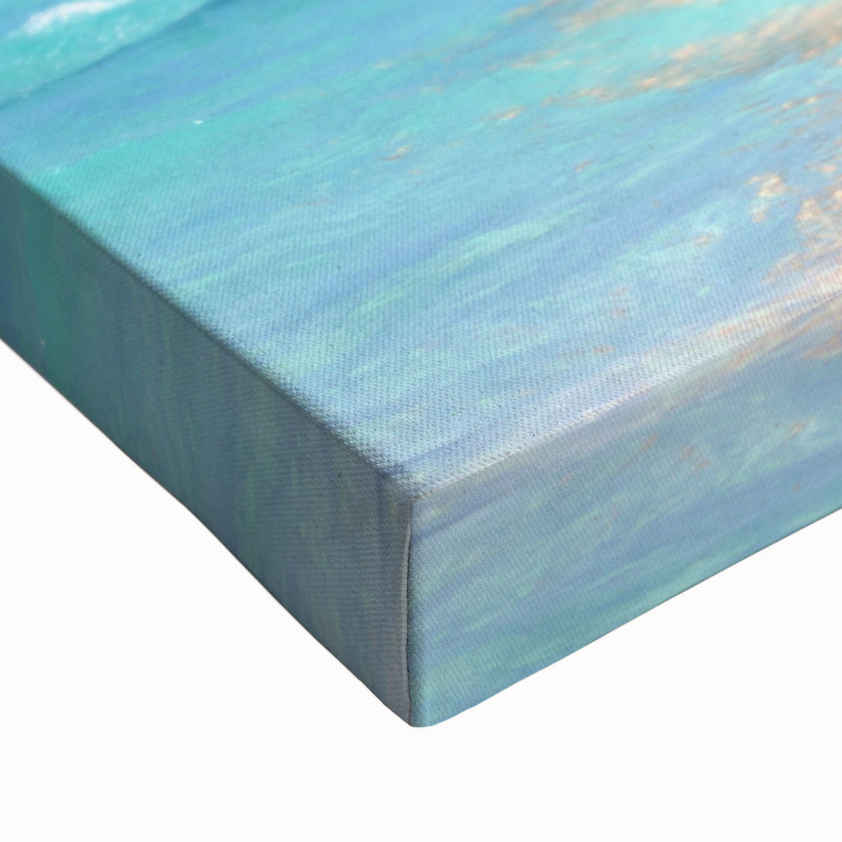 Black and white landscape art painting of a Caribbean seaside on stretched canvas, ideal for bedroom wall art.