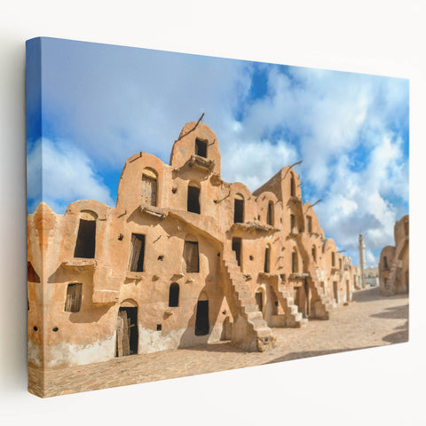 African savannah landscape on large stretched canvas, featuring warm sunset colors, ideal for kitchen wall art.