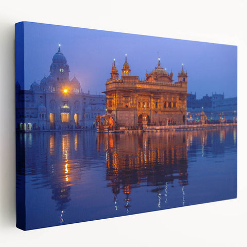 Large canvas print of an Indian landscape in muted earth tones, ideal for kitchen wall art.