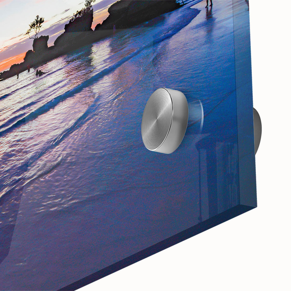 Large abstract wall art featuring a Philippine landscape in muted earth tones on acrylic glass.