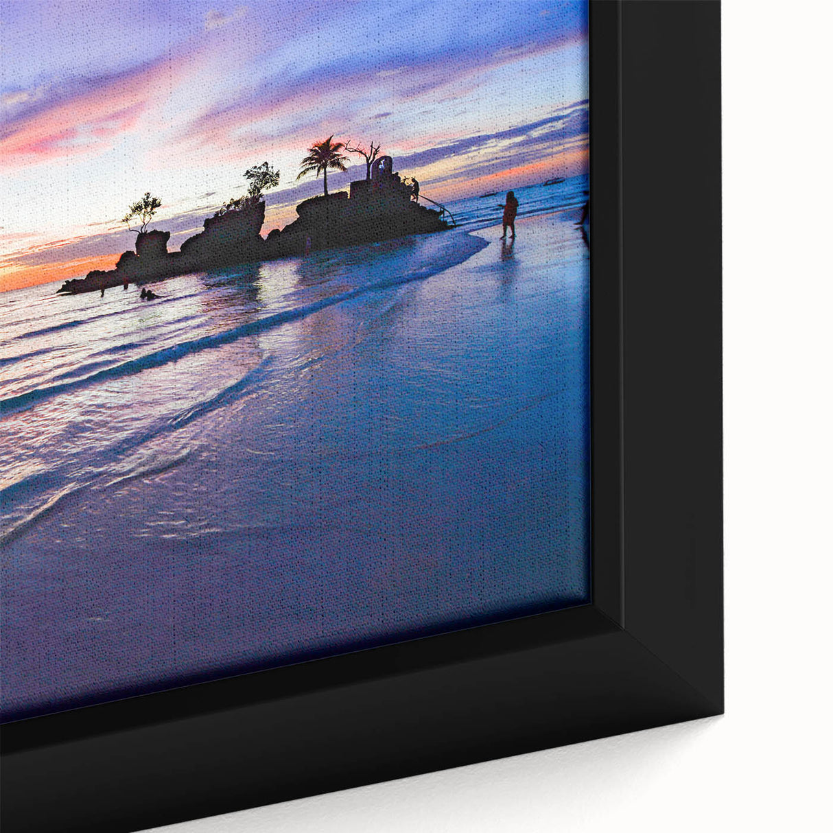 Extra large framed canvas featuring a textured, colorful abstract design in vibrant hues, ideal for living room decor.