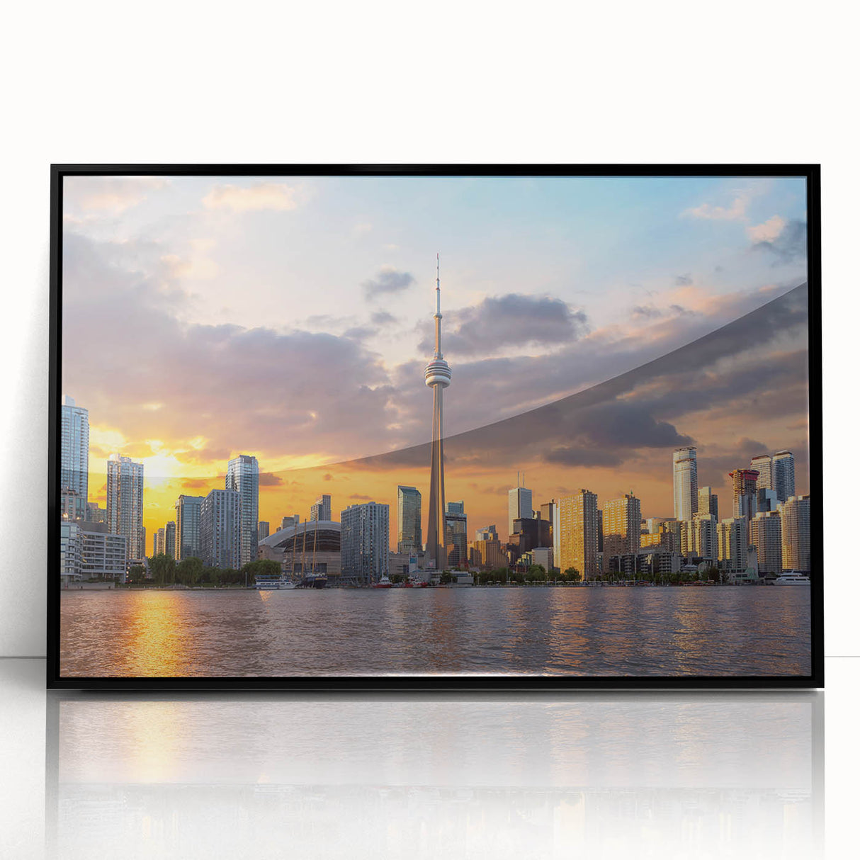 Large abstract wall art featuring a minimalist Ontario.