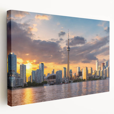 Large art of Ontario, Canada scenery on stretched canvas, featuring muted earth tones, ideal for kitchen wall decor.