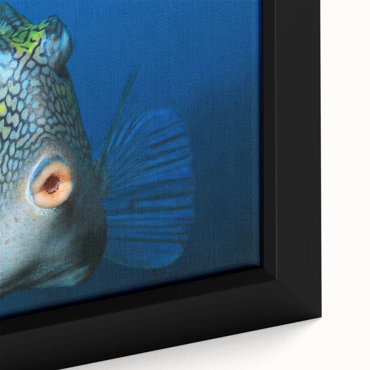 Framed canvas featuring a textured depiction of a Caribbean scenery with vibrant colors, ideal for living room decor.