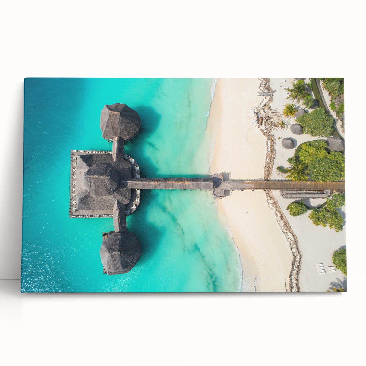 Black and white stretched canvas of African scenery, ideal for kitchen wall art or bedroom ambiance.