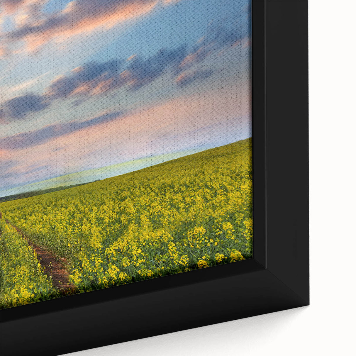 Extra large framed canvas featuring a textured, colorful depiction of a Bangladesh rural scene, ideal for living room decor.