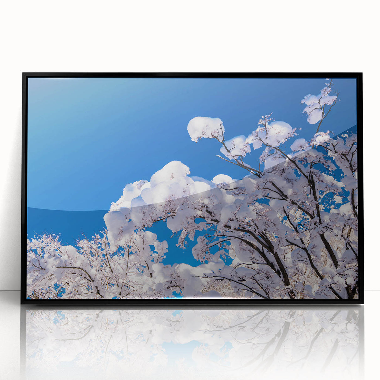 Large abstract wall art featuring a mid-century modernist Korean landscape in muted earth tones, framed in black acrylic.