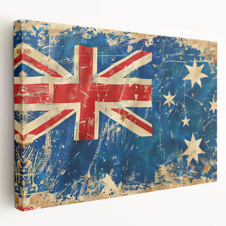 Large print of Ayers Rock in Australia on stretched canvas, in natural reddish hues, ideal for kitchen wall art.