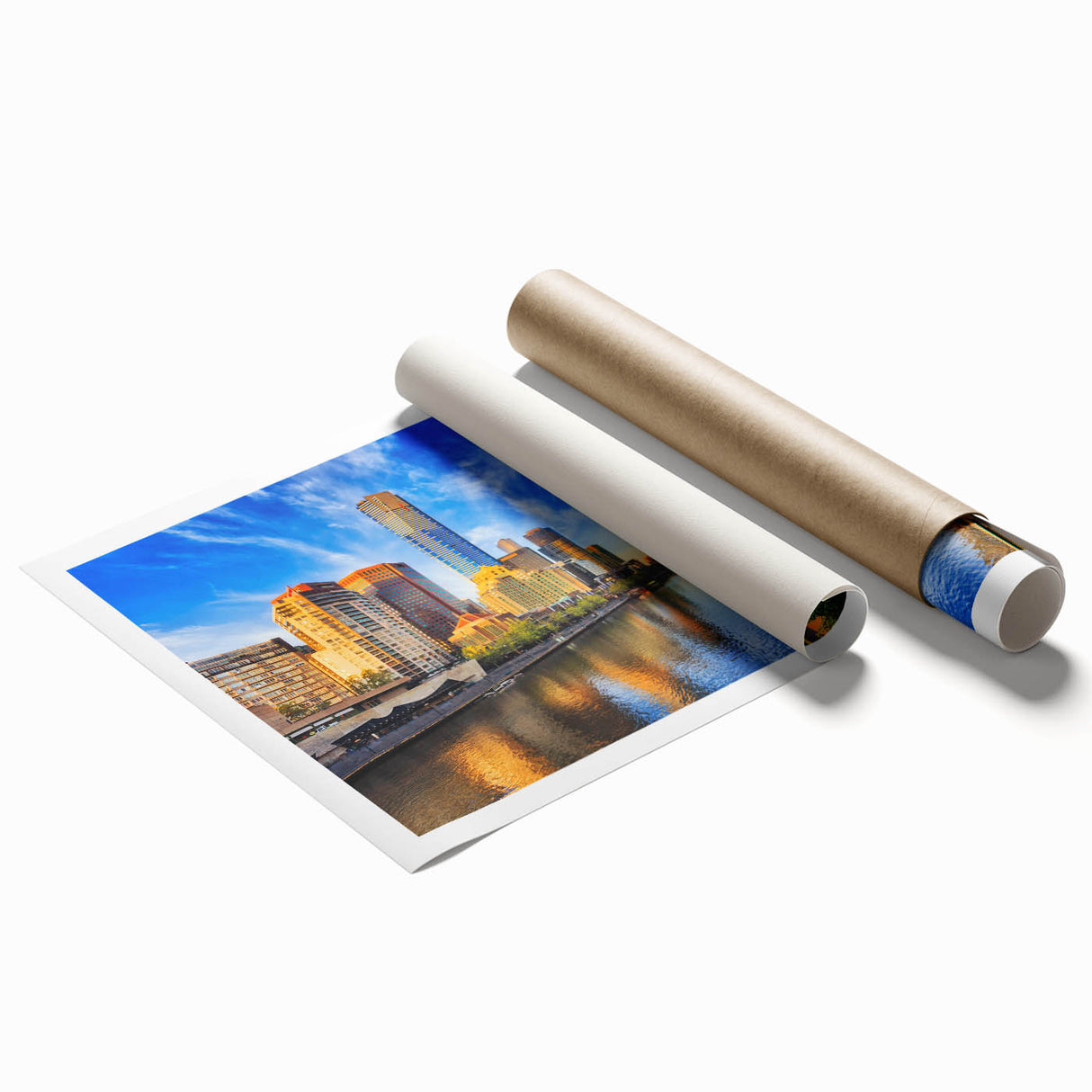 Extra large rolled print of Melbourne scenery with vibrant floral elements, ideal for classy bathroom wall art.