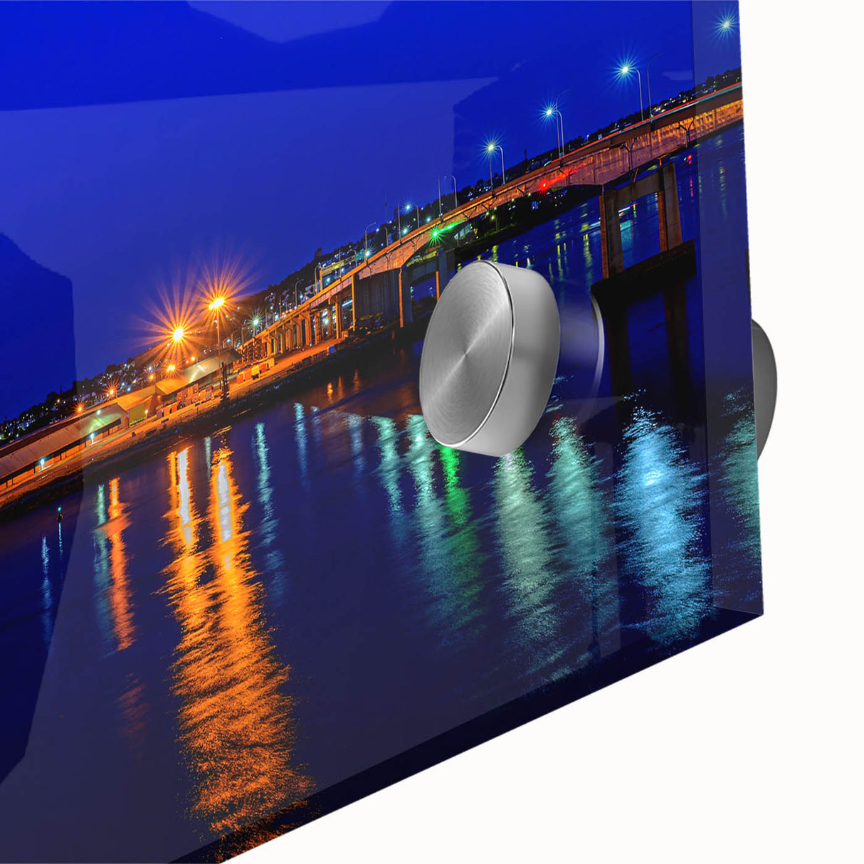 Large abstract wall art depicting a New Brunswick landscape in muted earth tones on acrylic glass.