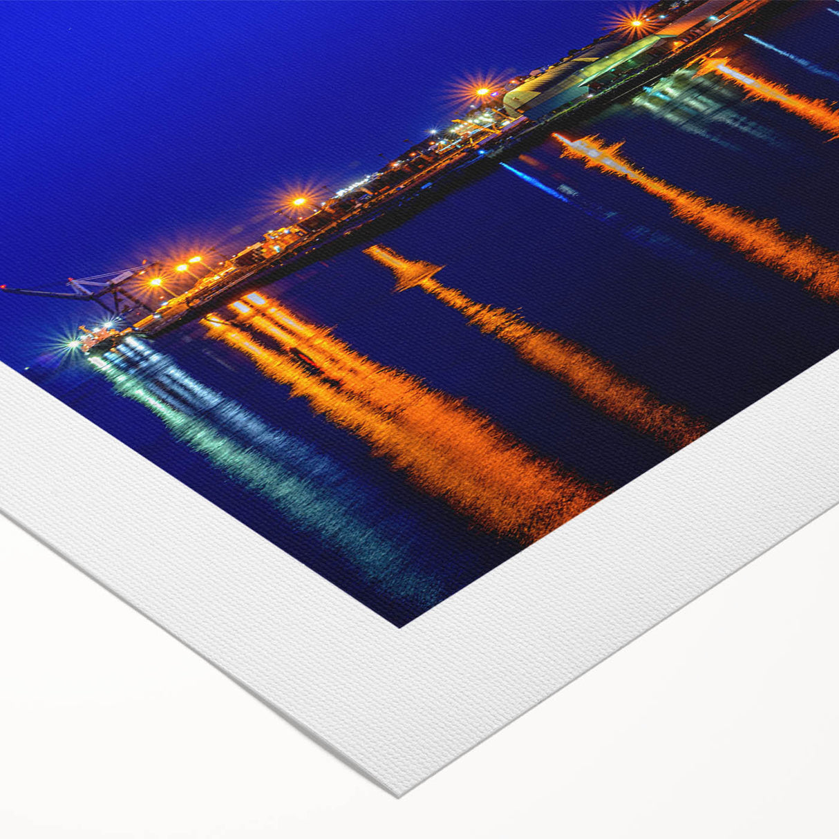 Art deco poster featuring a scenic New Brunswick landscape on rolled canvas, suitable for dining room wall art.