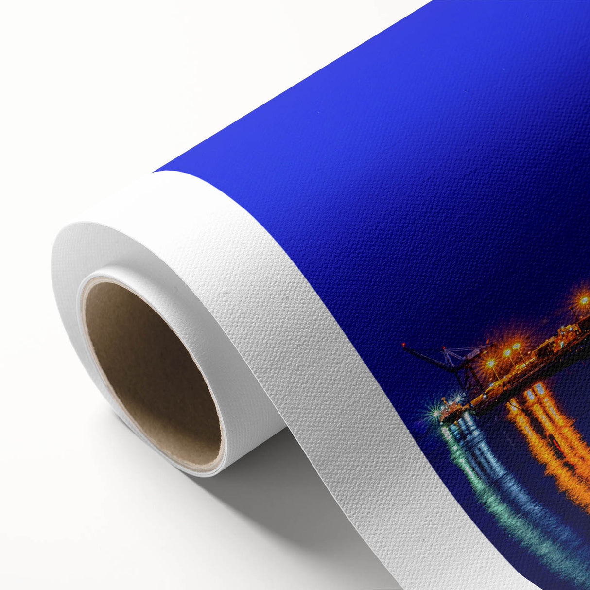 Art Deco style poster of New Brunswick scenery, with muted earth tones on rolled canvas, ideal for nursery wall art.