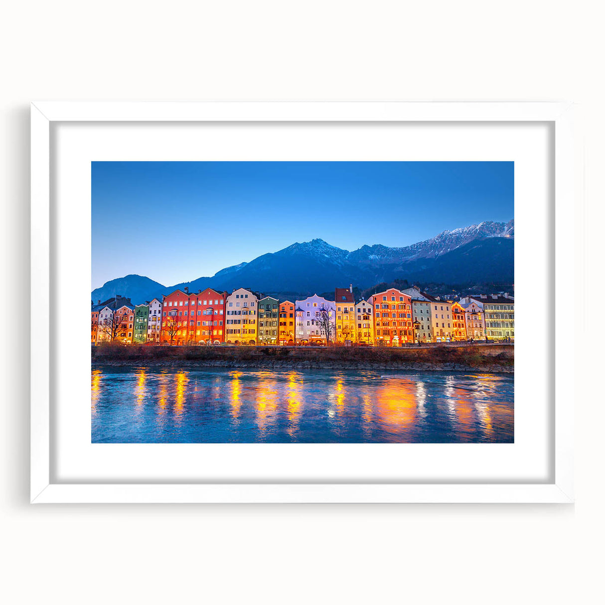 Abstract textured art of a European landscape in muted earth tones, framed with a white mat, ideal for bedroom decor.